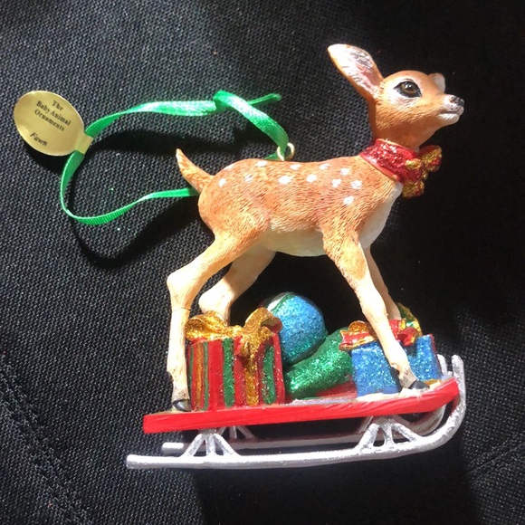 Vintage Danbury Mint-The Baby Animal ornament -Fawn - Picture 2 of 12